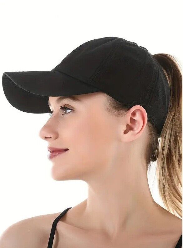 Women's Ponytail Style Adjustable Baseball Hat Cap New! Pink, Gray, or Black Clothing, Shoes & Accessories:Women:Women's Accessories:Hats Cozy Home Treasures